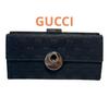 Used Canvas Bi-fold Long Wallet Black