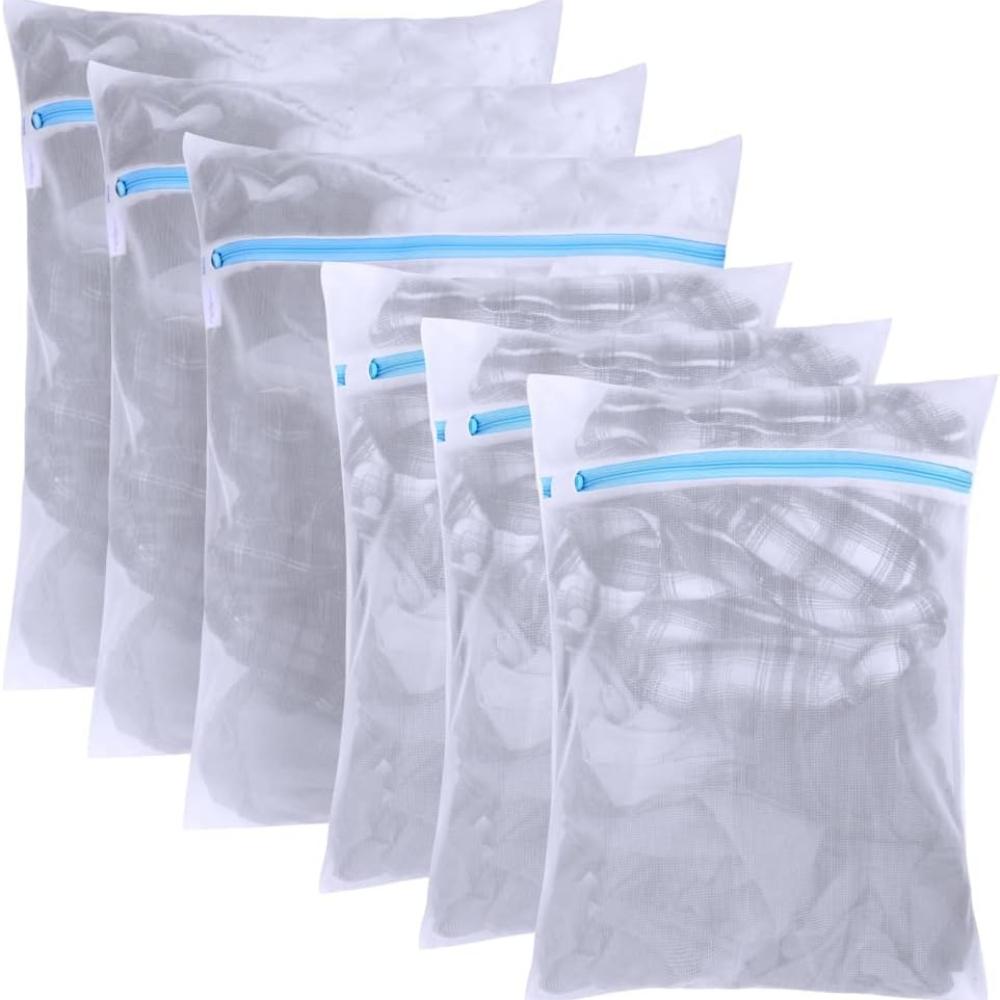 

Сетчатые мешки для стирки деликатных вещей с премиальной молнией, мешки для стирки одежды для нижнего белья, носков, блузок, бюстгальтеров, для хранения в путешествиях Pack of 6