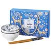Deer-themed Blue and White Ceramic Tableware Set