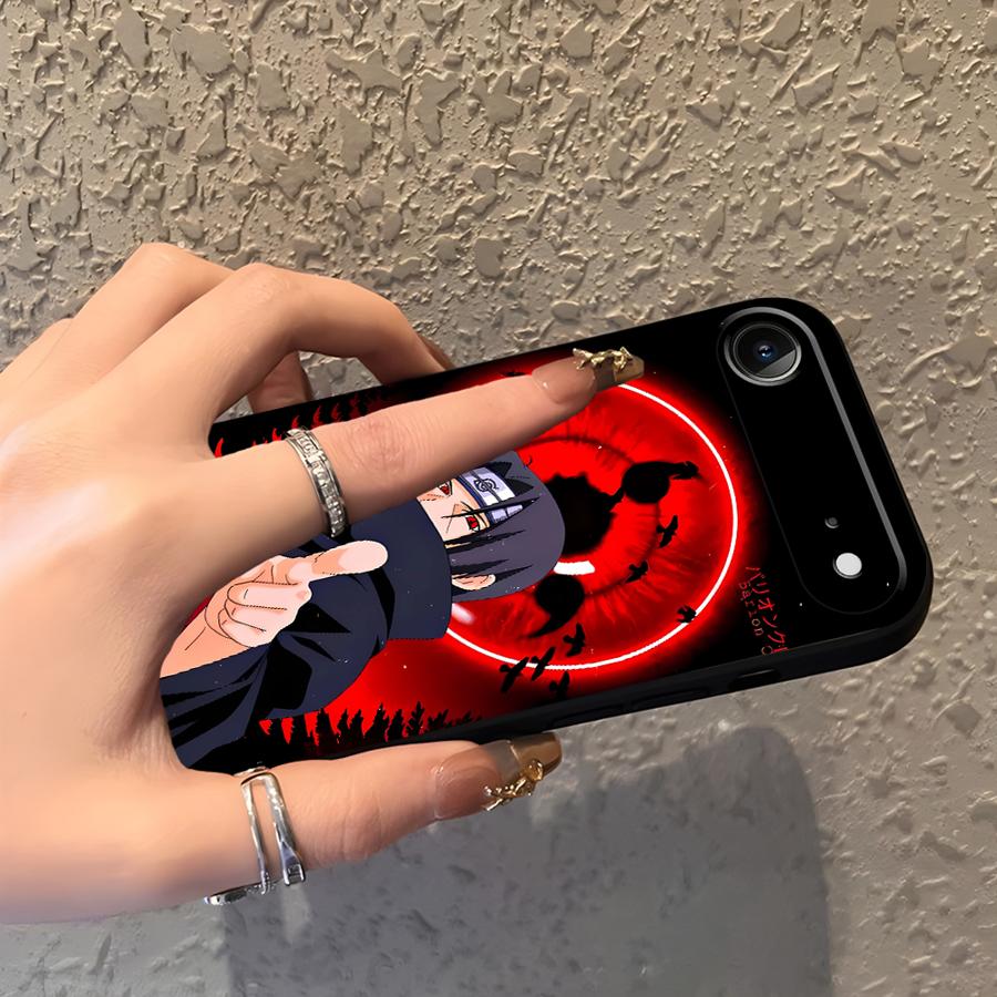 Black Soft Phone Cover Case for iPhone 7 8 17Air 15 16 14 Plus XR 13 12 11 17 Pro Max XS Max Anime N-NARUTOS