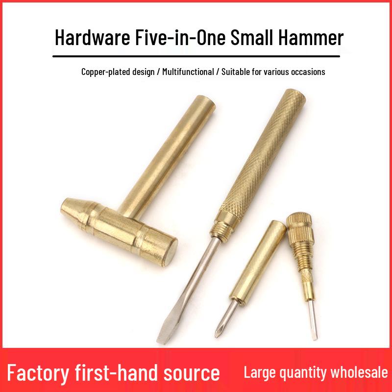Multi-Functional Mini Clock & Watch Repair Hammer - Round Head, Small Sledgehammer, Handmade DIY Tool