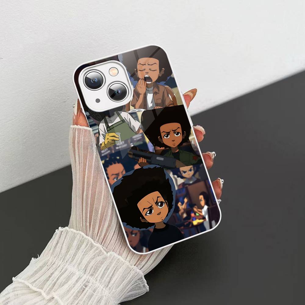 Cartoon The Boondocks Tempered Glass For Iphone 14 13 12 11 Pro Mini XS MAX 14Plus X XS XR Cover