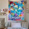 Cartoon SSmurfs Anime Tapestry Hippie Flower Wall Carpets Dorm Decor Cheap Hippie Wall Hanging