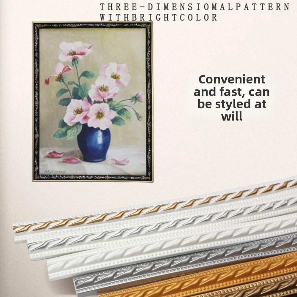 Faux Embossed Self-adhesive Line Trim 1M Length Faux Embossed Wall Border  Door Trim