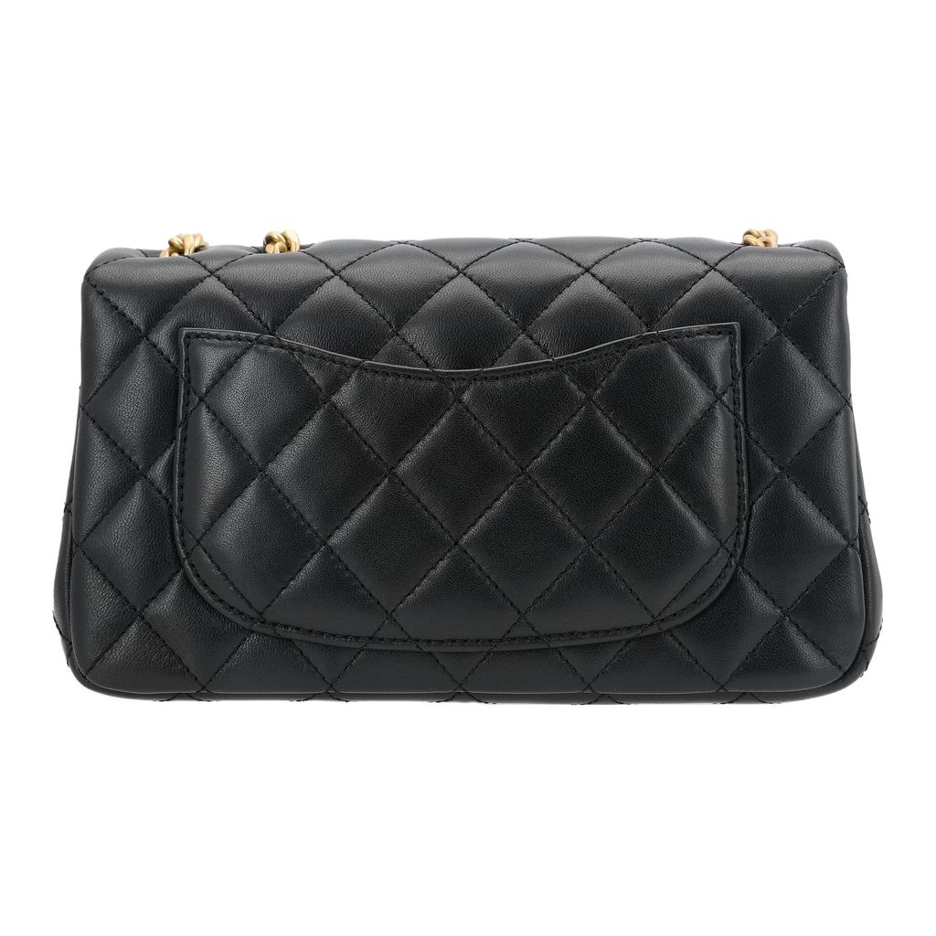 Chanel Classic Flap CF Sheepskin Chain Bag, Shoulder Bag, Crossbody Bag Mini Women's Black AS4041-B10716-94305