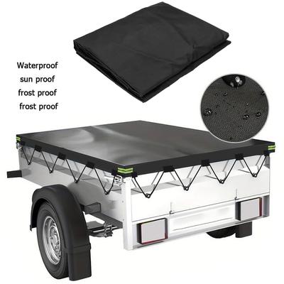 214x122cm Toldo Impermeável Resistente para Camping de Viagem Capa para Trailer Oxford Capa para Trailer de Viagem Capa de Lona Plana para Trailer