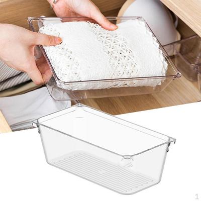 Clear Desk Drawer Organizer Cabinet Wardrobe Vanity Cosmetics Stationery Sundries Compartment