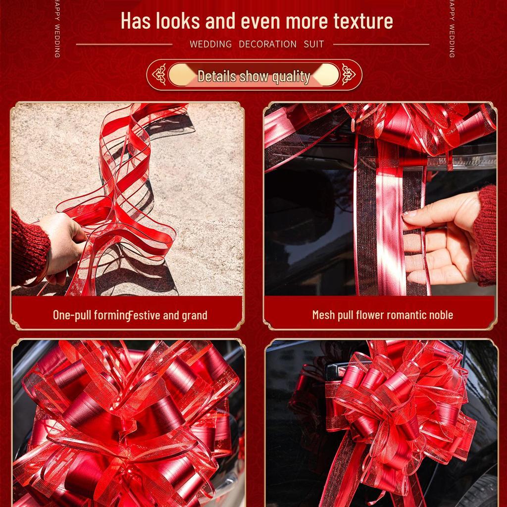 Complete Wedding Dowry Trousseau Decor Set: Quilt, Flowers, Car Ribbons, Room Arrangements, and Rural Supplies