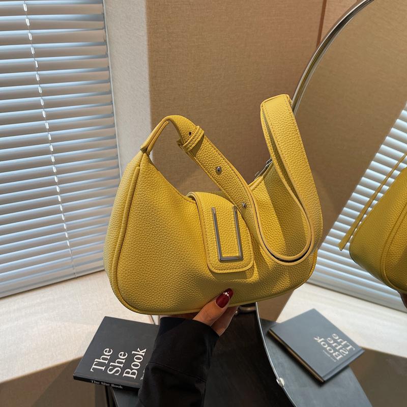 Fashion Solid Women's Shoulder Bag Artificial Leather Square Underarm Bags Ladies Handbags For Daily Used and Gift