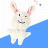 Stuffed Bunny Dog Toy Squeaky Plush Animal Dog Chew Toy Teeth Cleaning Toy for Puppy Teething Dogs Entertainment
