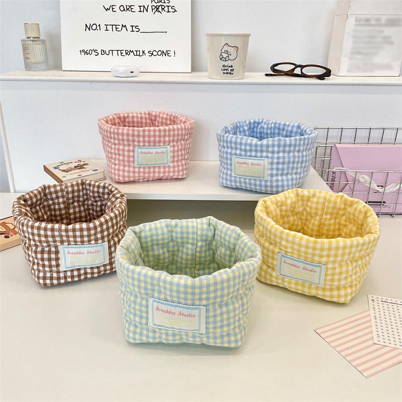 1 open storage bag for cosmetics and miscellaneous items printed cloth bag soft mesh 12*10cm
