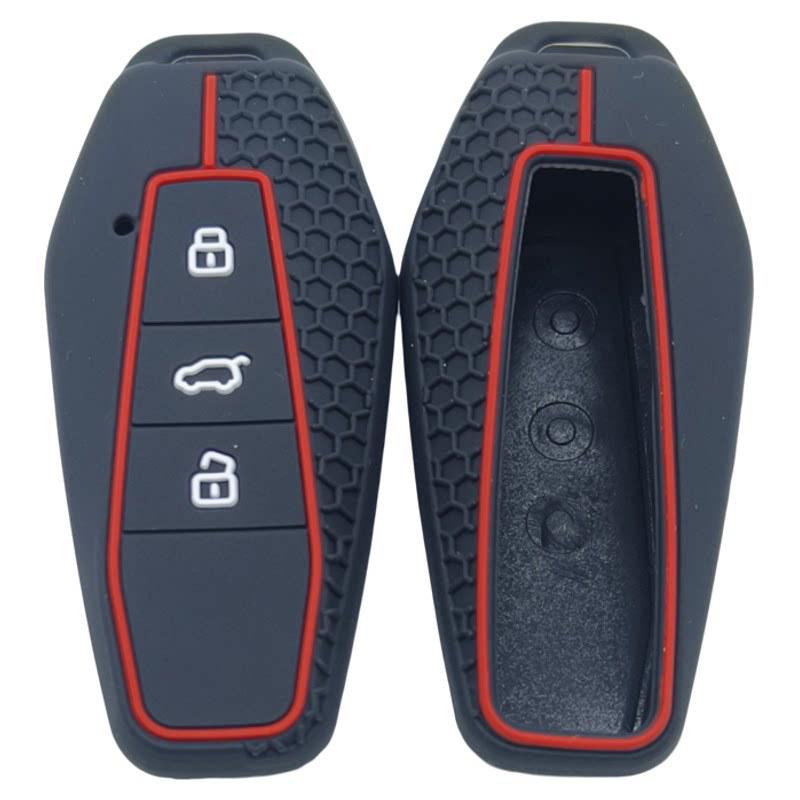Chery ICAR03 Soft Silicone 3-Button Key Cover - EQ7 Model чёрный