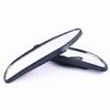 2Pc Black Plastic Shell Glass Blind Spot Rectangular Wide Angle Rear View Mirror