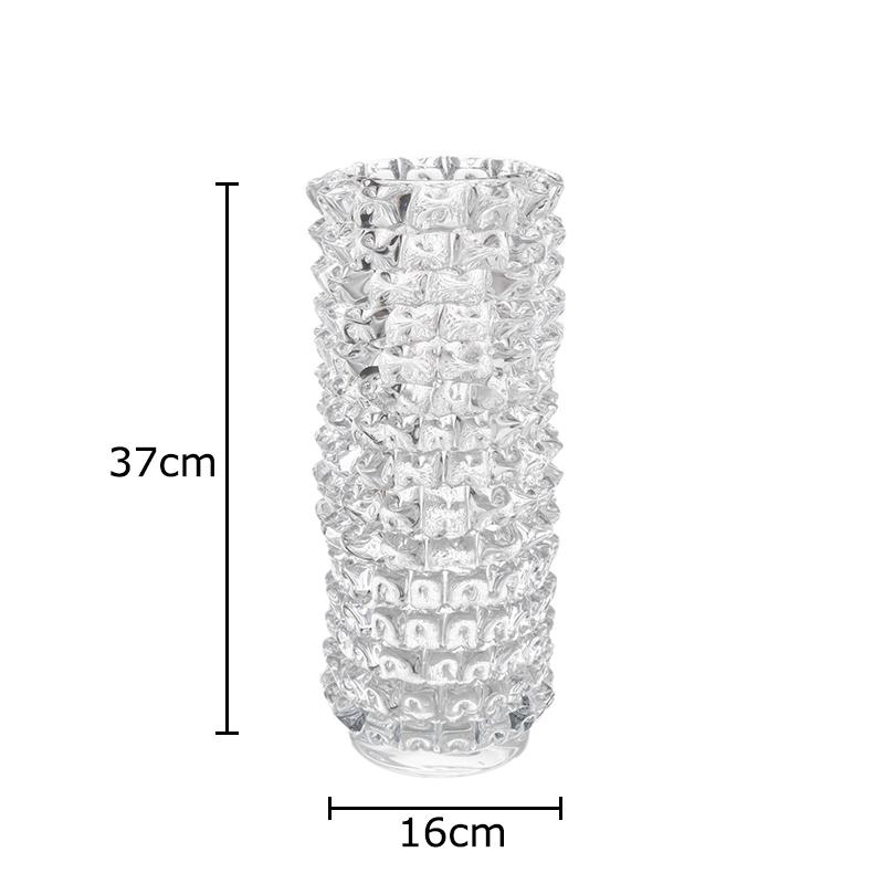 Transparent Wrinkle Glass Vase Desk Decoration Flower Arrangement Hydroponics Flower Pots Floral Vases Room Aesthetic Decor