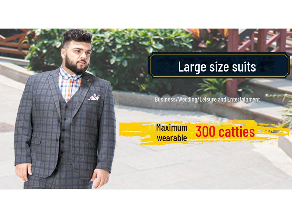 Men's Plus-Size Casual Business Suit - Autumn/Winter Korean Style