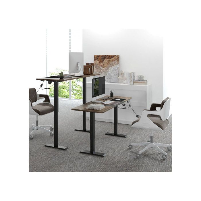 Bureau électrique - MUVOE - 140x70 cm - Hauteur réglable 72-116 cm - Design moderne - Capacité 70 kg