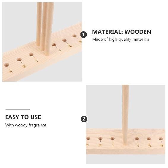 EXCEART Extended Wooden Bow Maker for Ribbon, Wreaths, Christmas, New Year Decorations, Corsages, Holiday Wreaths; Wooden, Adjustable, 15 Holes, 3