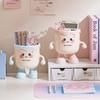 Cute Desk Trash Bin With Plastic Material For Home Use Compact Storage Solution