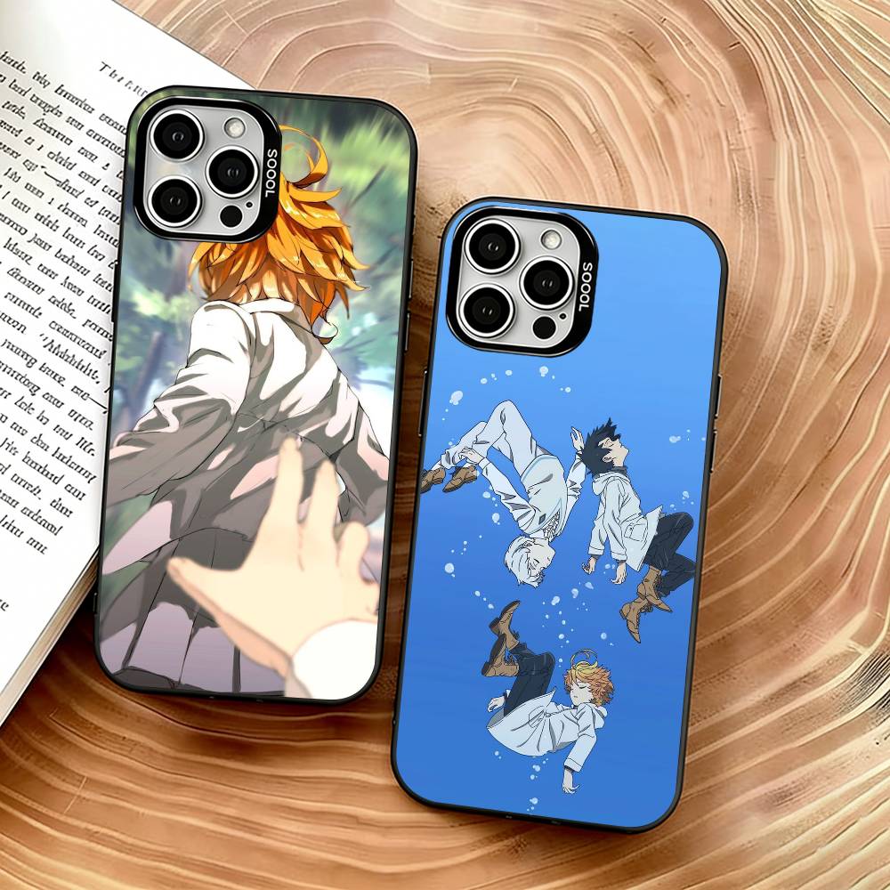 The Promised Neverland Handyhülle Für iPhone 17,16,15,14,13,12,11 Plus,Pro Max,XS,Bunte Silber Schwarz Hülle
