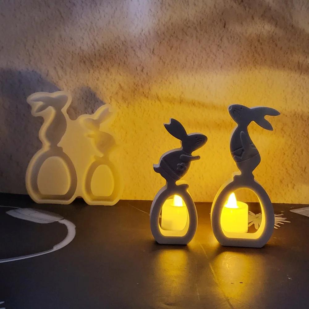 Silicone Festival Ornament Mold DIY Resin Making Mold 3D Casting Mould Art Candle Mold for Easter Party Decor