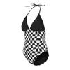 SoulCal Womens/Ladies Checkered Halter Neck One Piece Swimsuit