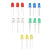 100pcs 5mm LED Diodes Assorted Kit,   Bright Low Power Consumption LEDs, Red Green Yellow Blue White Lights, for   Electronics Science Projects 