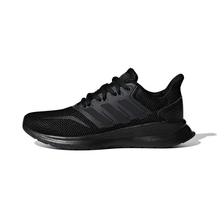 

Adidas Neo Runfalcon 1.0 K Slip Resistant Low top Kids Running Shoes Pure Black Kids F36549 28