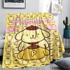 1PC Pompompurin Print Flannel Blanket, High quality All Seasons, Home Decor, Warmth and Comfort, Perfect for Christmas Gifts