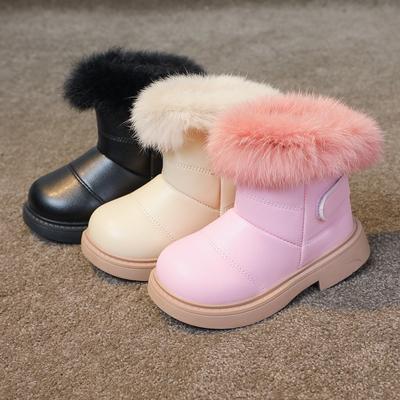 Fashion Versatile New Winter Waterproof Children's Boots Girls Snow Boots Short Boots Thickened Baby Cotton Shoes