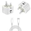 Pd20w British Standard Charger Qc3.0 Foldable Plug Charger Head For Apple Samsung Phones