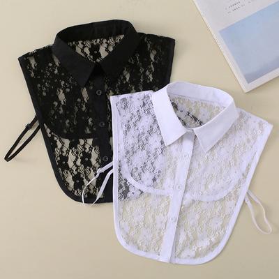 Versatile Shirt Shirt Lace Black And White False Collar Lapel Stand-Up Collar Women'S Sharp Collar Save B80B81