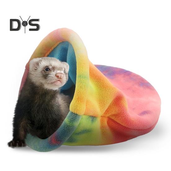 Hamsterschlafsack, weiches Fleece, warm, Winterversteck, Nest, Meerschweinchen, Kuschelsack, Kleintiere, gemütliche Höhle für Kaninchen, Chinchillas, Ratten, Eichhörnchen, Igel