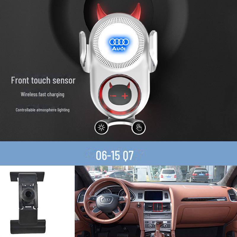 Wireless Charging Car Holder for A6LA4Q5LQ3: Auto-Clamping and Navigation