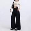 Retro High Waist Wide Leg Denim Pants for Women - Autumn 2024 Collection, Versatile, Loose, and Floor-Length