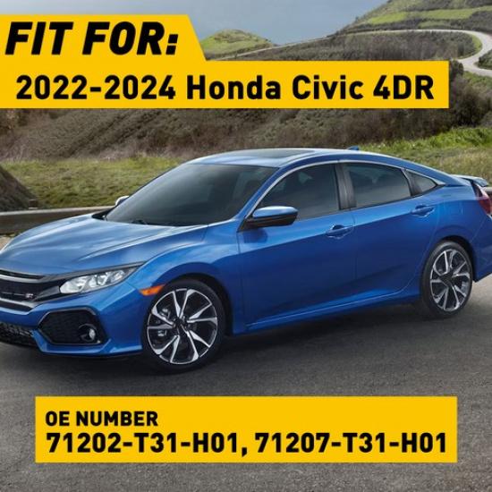 2x Augenlid Scheinwerfer Zierleiste Unten Füllabdeckung Für -2024 Honda Civic