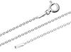 Lange Silberne Klassische Ankerkette 1,2 mm Dünn Diamantiert 60 cm