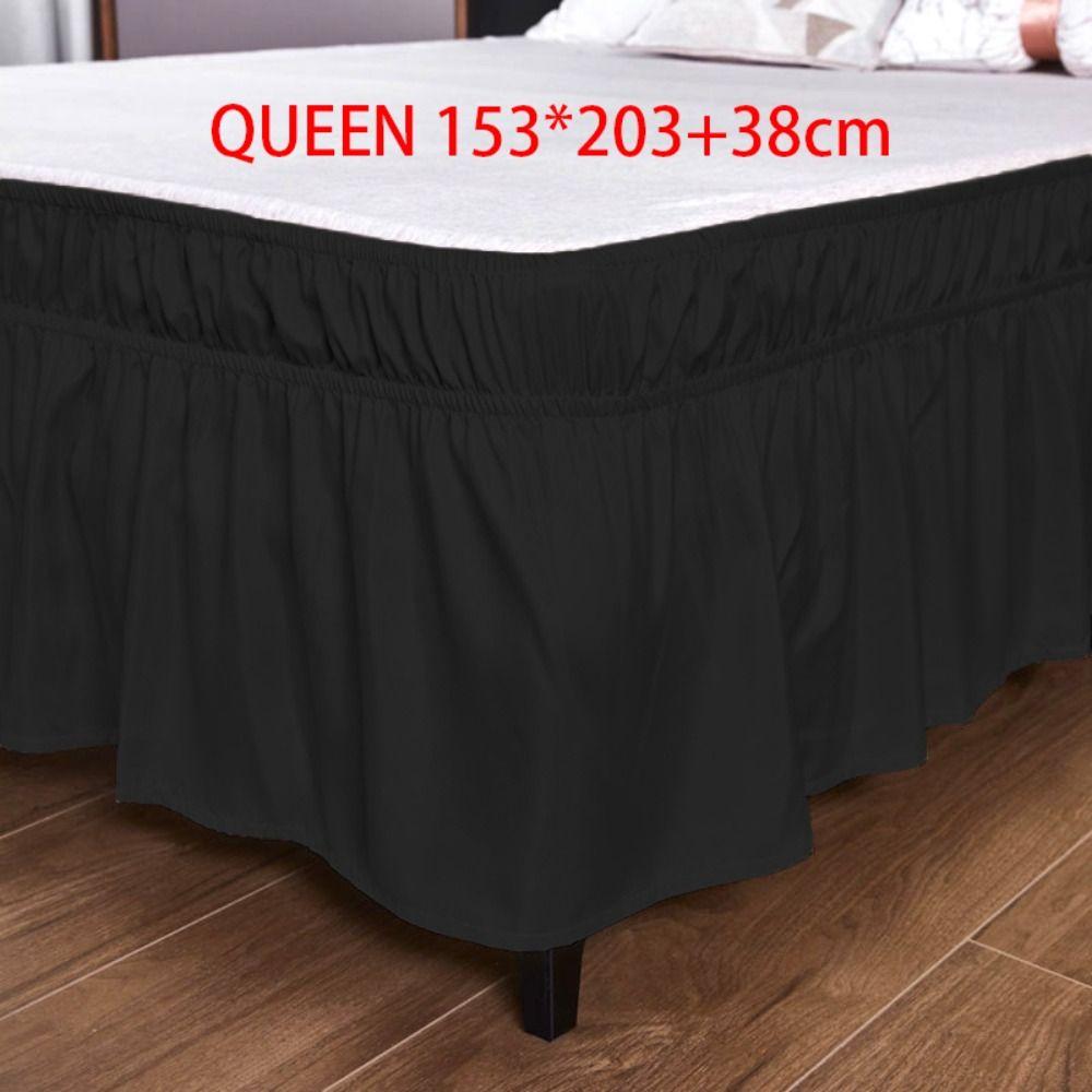 Elastic Bed Skirt Polyester Bed Side Skirt Accessories Bed Ruffles  Bedroom