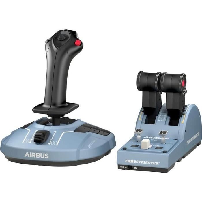 THRUSTMASTER Joystick TCA Officer Pack Airbus Edition : Ergonomická replika Mini-páky a Kvadratu Airbus