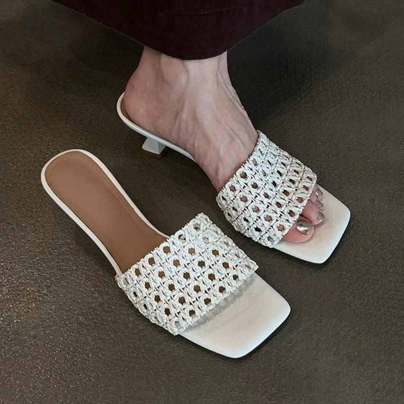 Fashion Women Slippers Fashion Heeled Sandals Dress Elegant Woman Shoes 2025 Designer Brand Party Pumps Luxury New Sandalias De Mujer