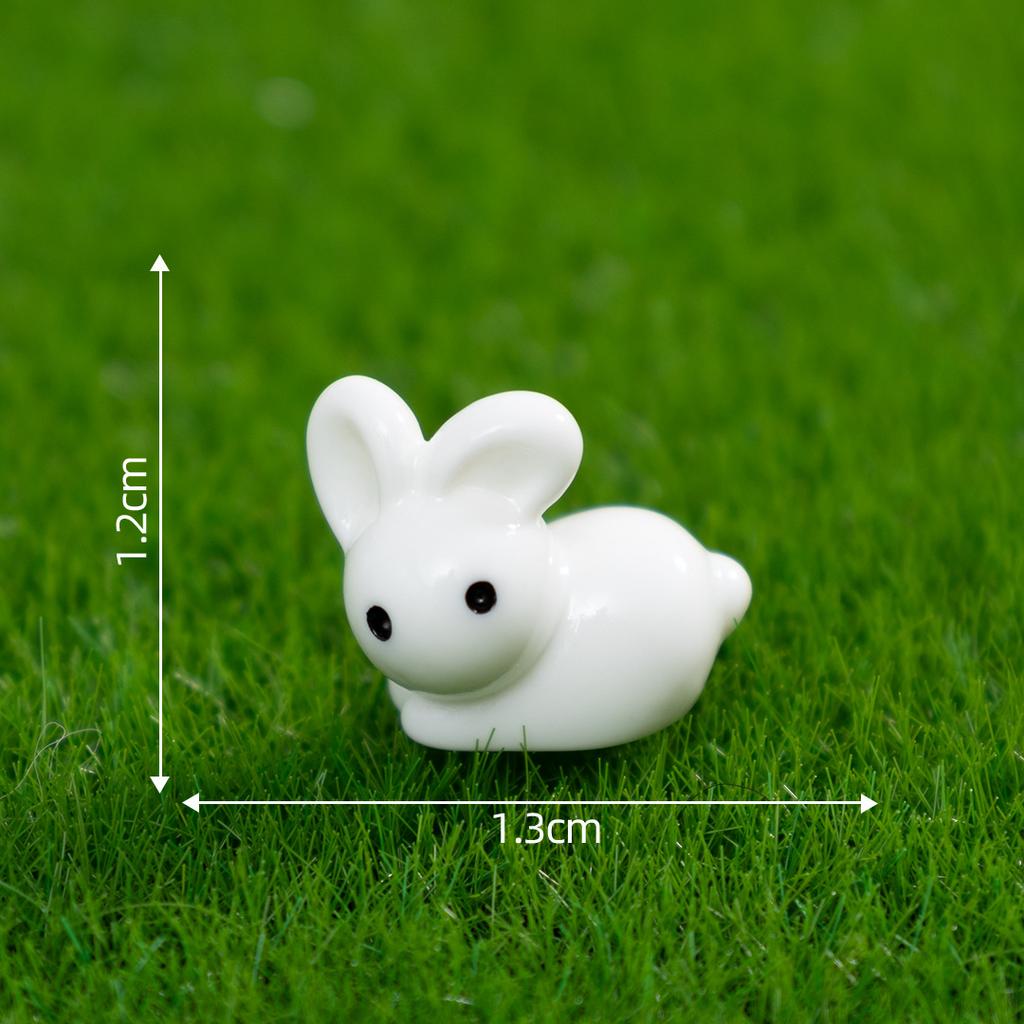 10/20/50/200PCS Mini Resin Bunnies Miniature Figures Easter decorations Ornament Micro Landscape Dollhouse Decoration Diy Crafts