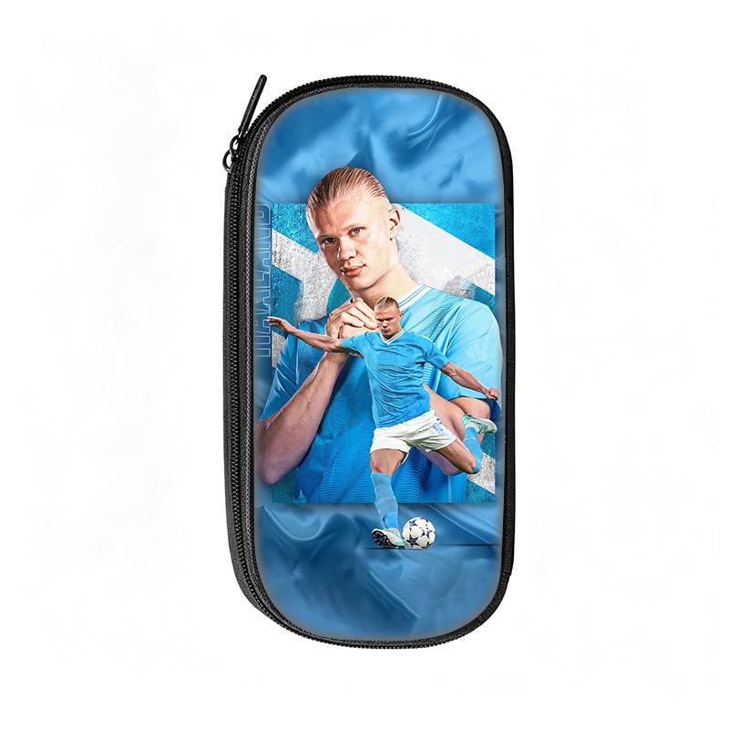Astuccio Stella del Calcio Modello Haaland Astuccio per Matite da Studio Miglior Regalo Borsa per Trucco Studente Viaggio Astuccio per Matite Sport Calcio