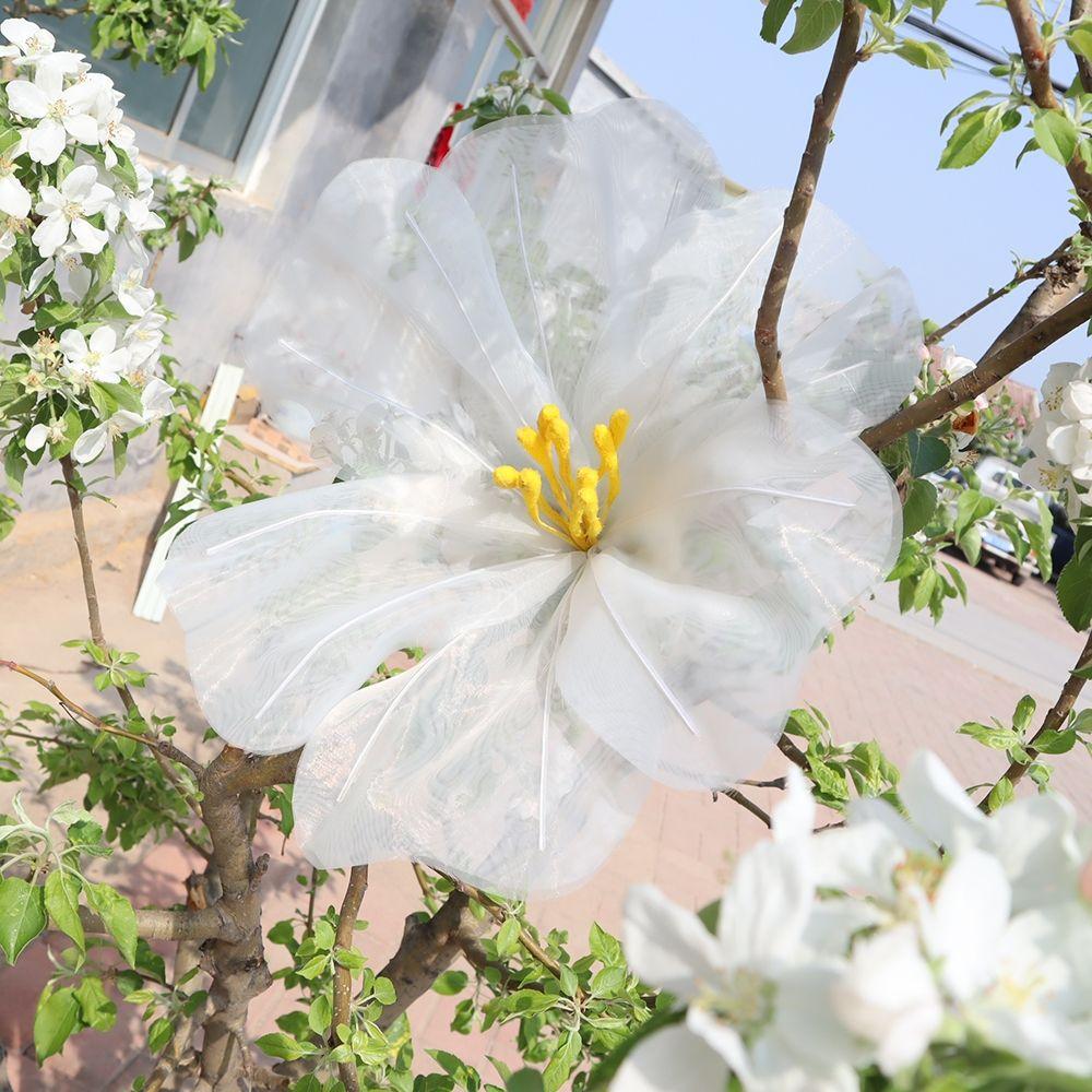 

Artificial Fake Flowers Large Gauze Flowers New Flower Head Outdoor 30CM темно-фіолетовий колір
