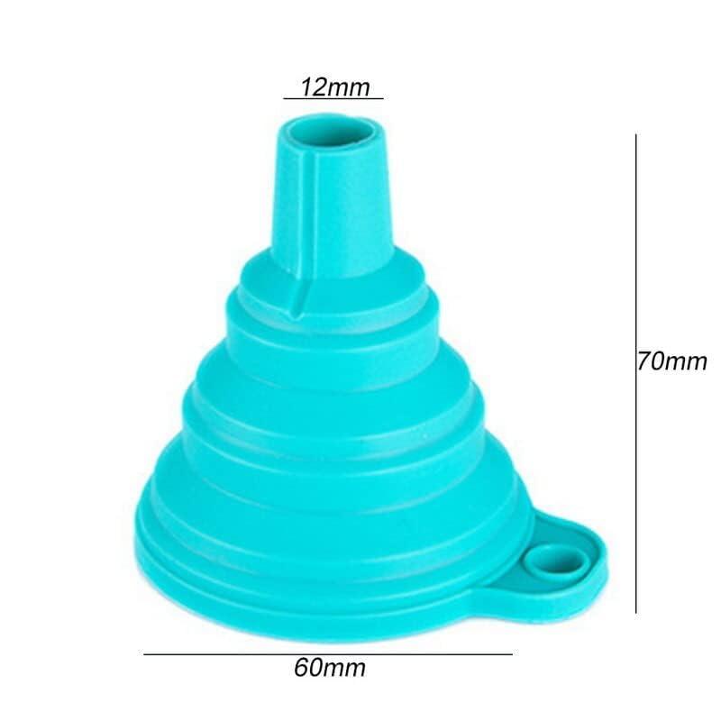 Kitchen Funnel Set of 3 Pieces, Kitchen Small Tool Accessories, Foldable Silicone Funnel, Food-grade for Filling Water Bottles a