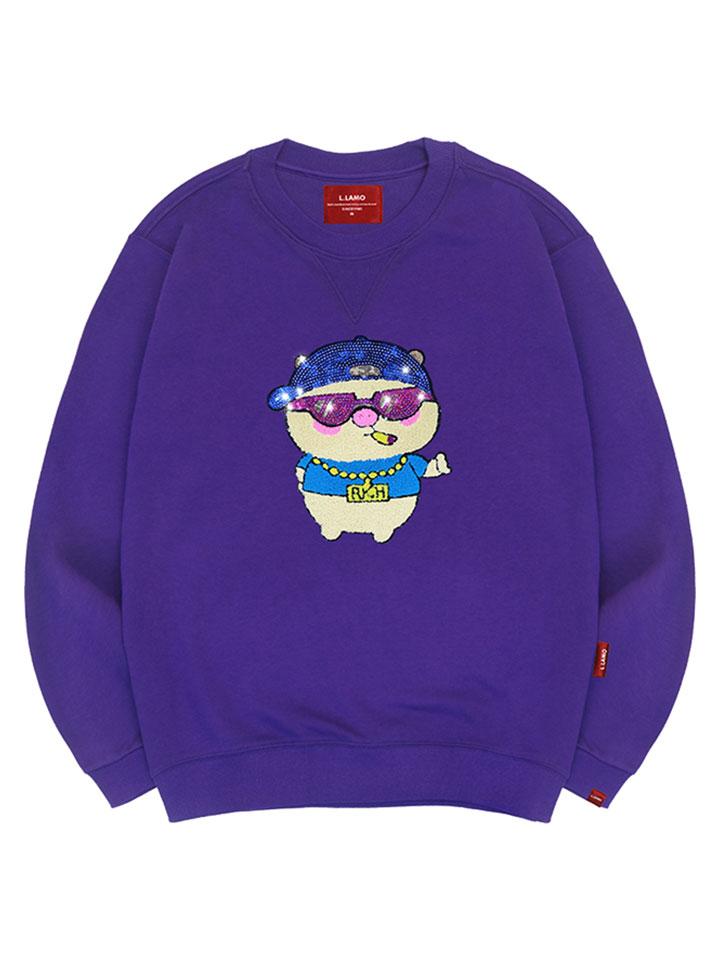 Ellamo Boucle Pig Sweatshirt Unisex Plus Size S~4Xl (Type B)