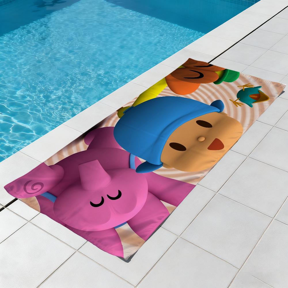 Cute P-P-pocoyo-o Cartoon Towel Beach Quick Dry Soft Pool Towels Gift for Travel Gym Shower Camping Sports