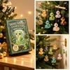Calendrier de l'Avent Compte à Rebours pour Noël Dessin Animé Serpent, 24 Jours Acrylique 2D Plat Boîte Festive Figurines, Objets de Collection pour Décorations de Maison et de Voiture