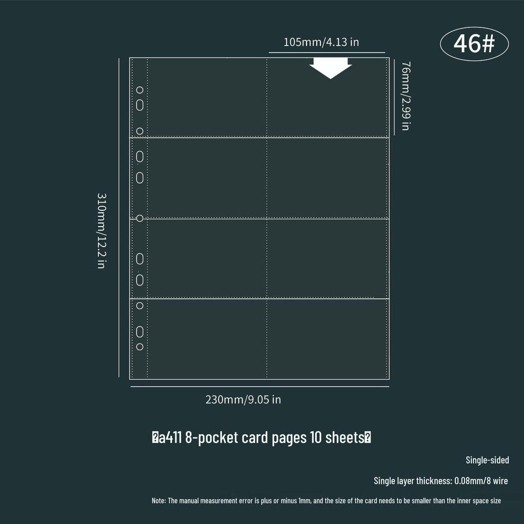 Light & Night 4-Pocket Card Album: Fits 6-Inch Polaroid & A4 Cards, High-Transparency Pages