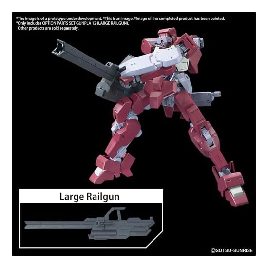 BANDAI SPIRITS Option Parts Set Gunpla 12 (Large Rail Gun) Color-coded Plastic Model