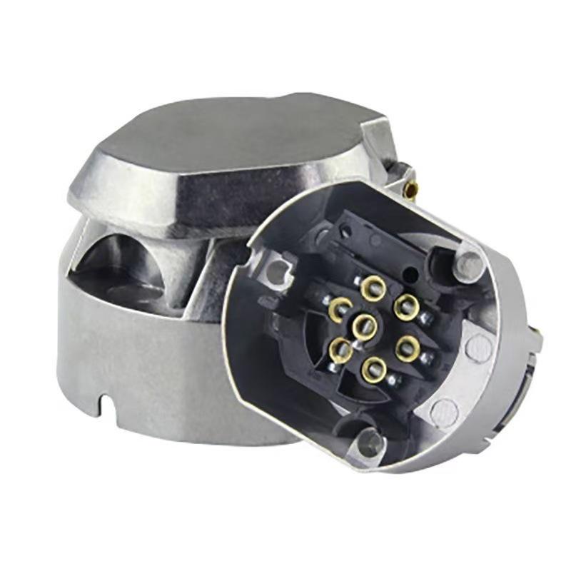European Standard 12V 7-Pin Aluminum Trailer Plug & Tail Light Adapter