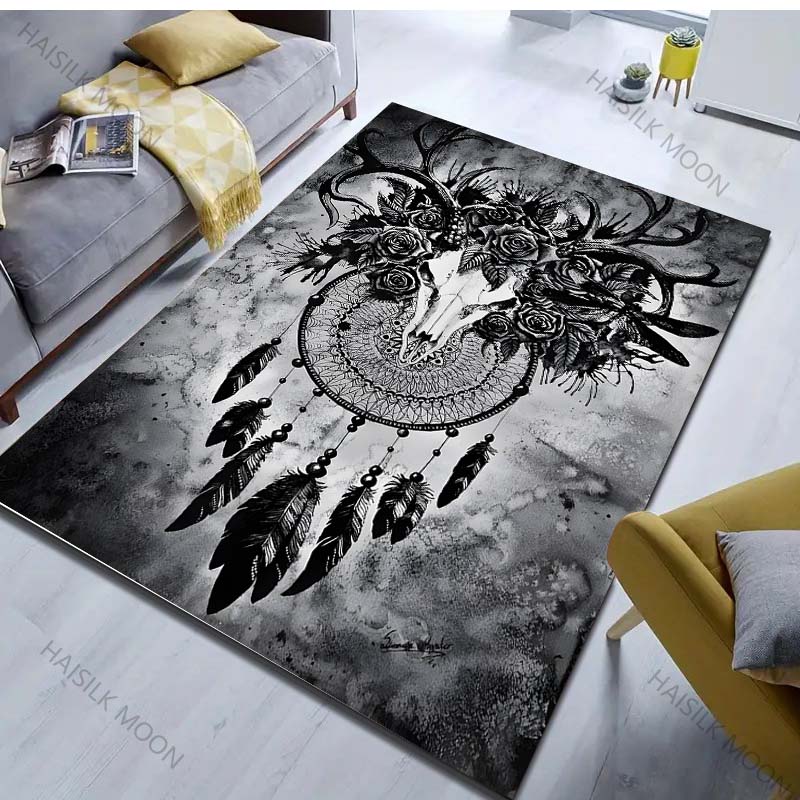 

Personalized Deer Head Dream Catcher Pattern for Carpet Living Room Bedroom Bedside Floor Mat Home Decor Large Size Area Rug 40x60cm (16x24in)